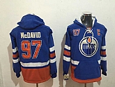 Edmonton Oilers #97 Connor McDavid Blue All Stitched Hoodie Sweatshirt,baseball caps,new era cap wholesale,wholesale hats